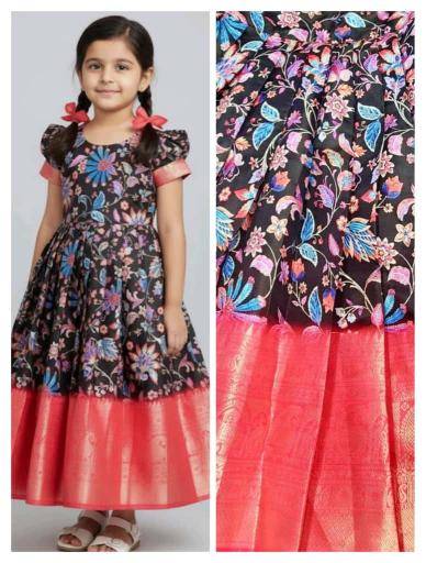 NEW LAUNCING KIDS GOWN silk Wholesale children clothing market in Kolkata